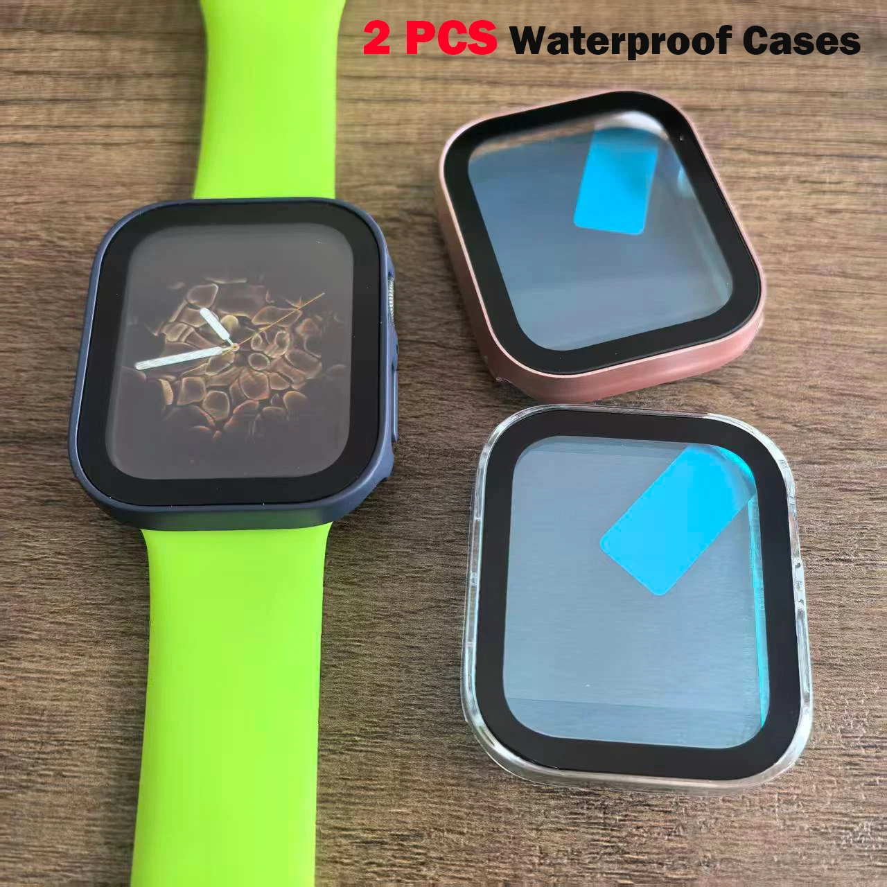Smartwatch Screen Film - 2PCS Waterproof Edge Cases for Apple