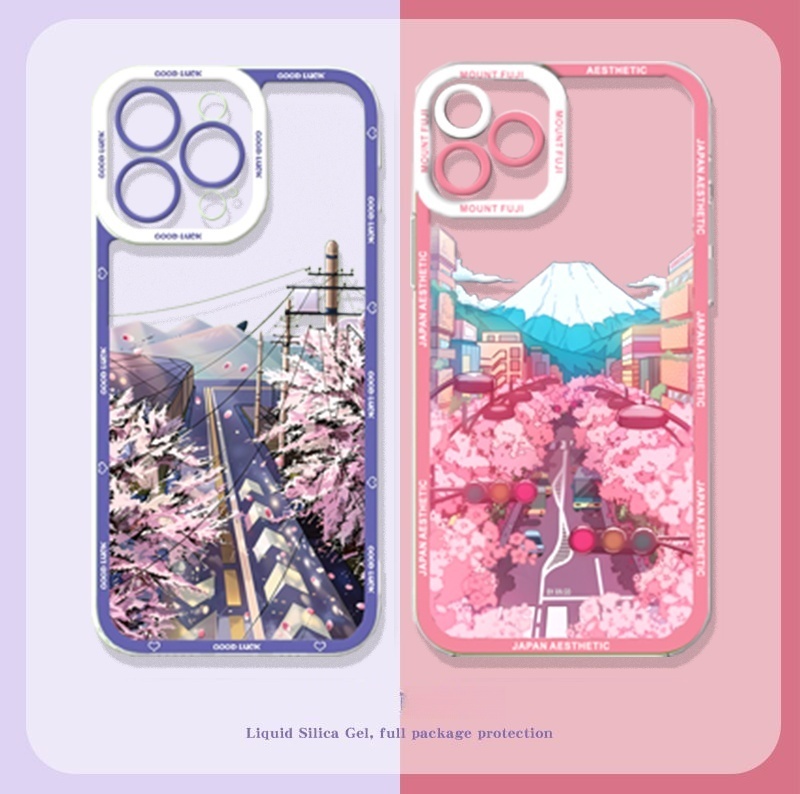 Vivo Y28 - Soft Anime Scenery Sakuragi Case For